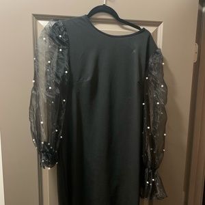 SHEIN Pearl Sleeve Dress